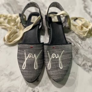 This the Season 🎄Fancy  flats with ankle ties~JOY written all over🌟